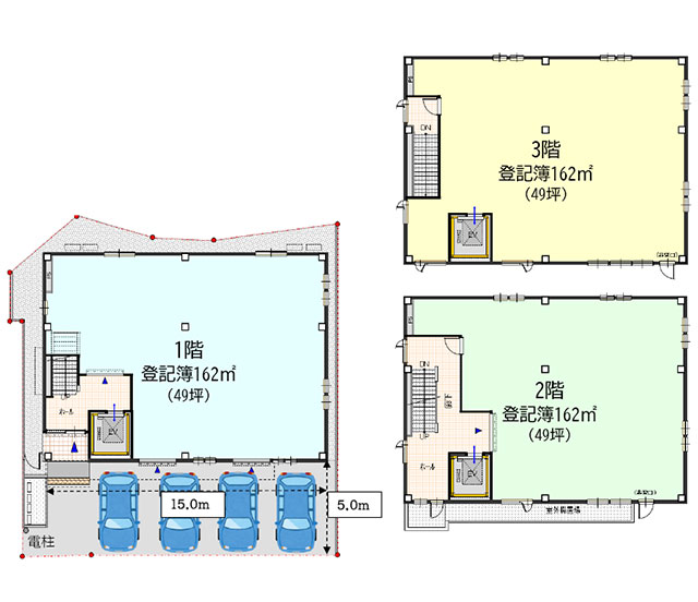 売りビル 15,000万円 利回り